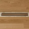 Kd Vestidor Modern Polished Stainless Steel Linear Shower Drain with Solid Cover - 24 in. KD2752717